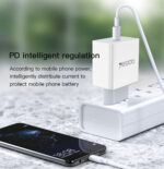 YC27 White Adapter EU Plug PD2.0 18W Fast Charging Smart Phone Travel Portable Charger - Image 10