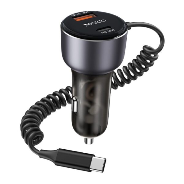 Y56 60W Fast Charging Car Charger | Built-in Type-C car cigarette lighting port charger adapter