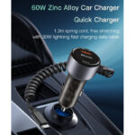 Y56 60W Fast Charging Car Charger | Built-in Type-C car cigarette lighting port charger adapter - Image 2