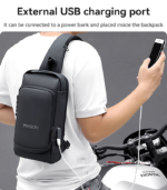WB46 Large Capacity USB Conversion Interface Wirh Combination Lock Casual Business Crossbody Bag - Image 11