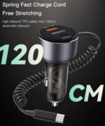 Y56 60W Fast Charging Car Charger | Built-in Type-C car cigarette lighting port charger adapter - Image 13