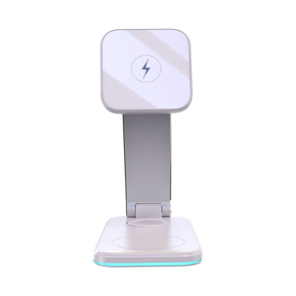 DS17 High Quality Magnetic 3 In 1 Foldable Desktop Wireless Charging Dock Stand Charger For Iphone