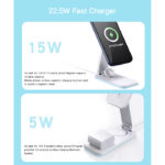 DS17 High Quality Magnetic 3 In 1 Foldable Desktop Wireless Charging Dock Stand Charger For Iphone - Image 3