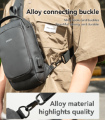 WB46 Large Capacity USB Conversion Interface Wirh Combination Lock Casual Business Crossbody Bag - Image 14