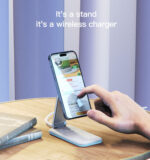 DS17 High Quality Magnetic 3 In 1 Foldable Desktop Wireless Charging Dock Stand Charger For Iphone - Image 11