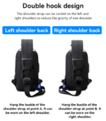 WB46 Large Capacity USB Conversion Interface Wirh Combination Lock Casual Business Crossbody Bag - Image 15