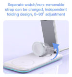 DS17 High Quality Magnetic 3 In 1 Foldable Desktop Wireless Charging Dock Stand Charger For Iphone - Image 12