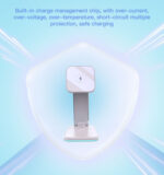 DS17 High Quality Magnetic 3 In 1 Foldable Desktop Wireless Charging Dock Stand Charger For Iphone - Image 13