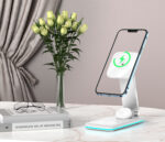 DS17 High Quality Magnetic 3 In 1 Foldable Desktop Wireless Charging Dock Stand Charger For Iphone - Image 14