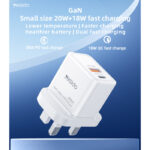 YC80 PC Fire Retardant Material PD 20W + QC 18W Fast Charging GaN TC & USB Dual-port UK Fast Charger - Image 2