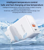 YC80 PC Fire Retardant Material PD 20W + QC 18W Fast Charging GaN TC & USB Dual-port UK Fast Charger - Image 14