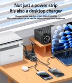 MC38 AC&2*Type-C&2*USB 6 In 1 UK Standard Fireproof PC 65W+2500W GaN Fast Charging Power Socket - Image 9