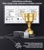 MC38 AC&2*Type-C&2*USB 6 In 1 UK Standard Fireproof PC 65W+2500W GaN Fast Charging Power Socket - Image 16