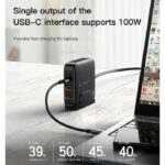YC41 100W QC 3.0 PD Flash Charge Series GaN Charger Supports Simultaneous Charging Of Four Ports - Image 4