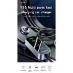 Y53 5 Ports  97W Extended Car Charger With LED Voltage Moniter - Image 2