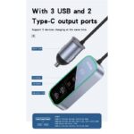 Y53 5 Ports  97W Extended Car Charger With LED Voltage Moniter - Image 3