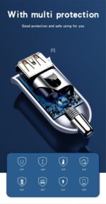 Y53 5 Ports  97W Extended Car Charger With LED Voltage Moniter - Image 9