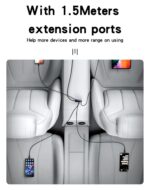 Y53 5 Ports  97W Extended Car Charger With LED Voltage Moniter - Image 15