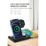 DS13 Foldable Portable USB Fast Qi 10W 4 In 1 Charging Station Desktop Stand Wireless Charging Dock - Image 2