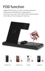 DS13 Foldable Portable USB Fast Qi 10W 4 In 1 Charging Station Desktop Stand Wireless Charging Dock - Image 16