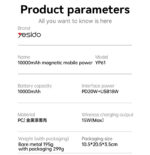 YP61 PD20W Fast Charging HD Digital Display Dual Port 10000mAh Magnetic Wireless Charging Power Bank - Image 8