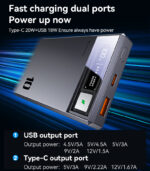 YP61 PD20W Fast Charging HD Digital Display Dual Port 10000mAh Magnetic Wireless Charging Power Bank - Image 10