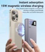 YP61 PD20W Fast Charging HD Digital Display Dual Port 10000mAh Magnetic Wireless Charging Power Bank - Image 11