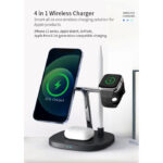 DS12 15W Mobile Phone Fast Charging 4 In 1 Dock Stand Station Qi Magnetic Wireless Charging Dock - Image 2