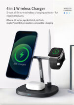 DS12 15W Mobile Phone Fast Charging 4 In 1 Dock Stand Station Qi Magnetic Wireless Charging Dock - Image 6