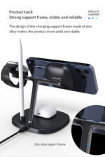 DS12 15W Mobile Phone Fast Charging 4 In 1 Dock Stand Station Qi Magnetic Wireless Charging Dock - Image 15