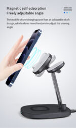 DS12 15W Mobile Phone Fast Charging 4 In 1 Dock Stand Station Qi Magnetic Wireless Charging Dock - Image 16