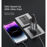 YC47 20W Fast Charging Home Charger | Type-C and USB-A Port Charger Adapter - Image 3