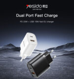 YC47 20W Fast Charging Home Charger | Type-C and USB-A Port Charger Adapter - Image 6