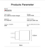 YC47 20W Fast Charging Home Charger | Type-C and USB-A Port Charger Adapter - Image 8