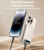 YP66 5000mAh 15W Wireless Fast Charging Digital Display Power Aluminum Alloy Magnetic Power Bank - Image 14
