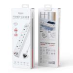 MC19 2M Max 3250W capacity 4 ports UK Standard Power Socket with PD and QC fast charging USB ports