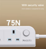 MC19 2M Max 3250W capacity 4 ports UK Standard Power Socket with PD and QC fast charging USB ports - Image 13
