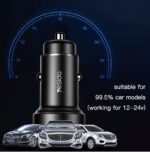 Y42 Fast Delivery Quick 3.0 36W Car Phone Adapter Fast Charging Battery Dual Usb Car Charger - Image 12