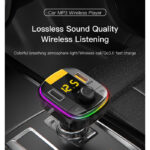 Y45 Fast charging Smart Dual USB Ports Vehicle Charger FM Transmitter Mp3 Multi Function Car Charger - Image 2