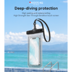 WB49 One-touch Locking With Carabiner High Sealing Sensitive Touch Screen Transparent Waterproof Bag - Image 2