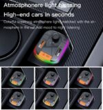 Y45 Fast charging Smart Dual USB Ports Vehicle Charger FM Transmitter Mp3 Multi Function Car Charger - Image 9