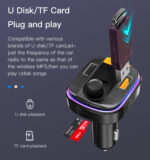 Y45 Fast charging Smart Dual USB Ports Vehicle Charger FM Transmitter Mp3 Multi Function Car Charger - Image 10
