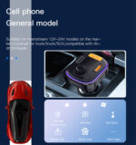 Y45 Fast charging Smart Dual USB Ports Vehicle Charger FM Transmitter Mp3 Multi Function Car Charger - Image 11