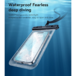 WB49 One-touch Locking With Carabiner High Sealing Sensitive Touch Screen Transparent Waterproof Bag - Image 4