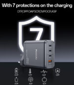 YC143 Yesido GaN 140W Fast Charging 4 Ports Output Support Charging Laptop US Charger - Image 11