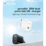 YC43 20W Fast Charging Home Charger(Type-C + Lightning Port) - Image 2