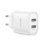 YC72 12W 2*USB-A Dual-port Fast Charging Small And Portable Safety Protection EU Plug Travel Charger