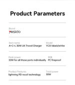 YC51 30W Fast Charging Home Charger | USB-A and Type-C and Lightning Port Charger Adapter - Image 8