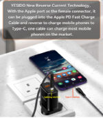 YC51 30W Fast Charging Home Charger | USB-A and Type-C and Lightning Port Charger Adapter - Image 10