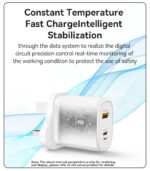 YC51 30W Fast Charging Home Charger | USB-A and Type-C and Lightning Port Charger Adapter - Image 11